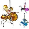 Solar Bug Fairy Lights Metal Iron Insect Statue with LED Winged Ant Lamp Outdoor Hanging Tree Ornament for Yard Garden Art Decor