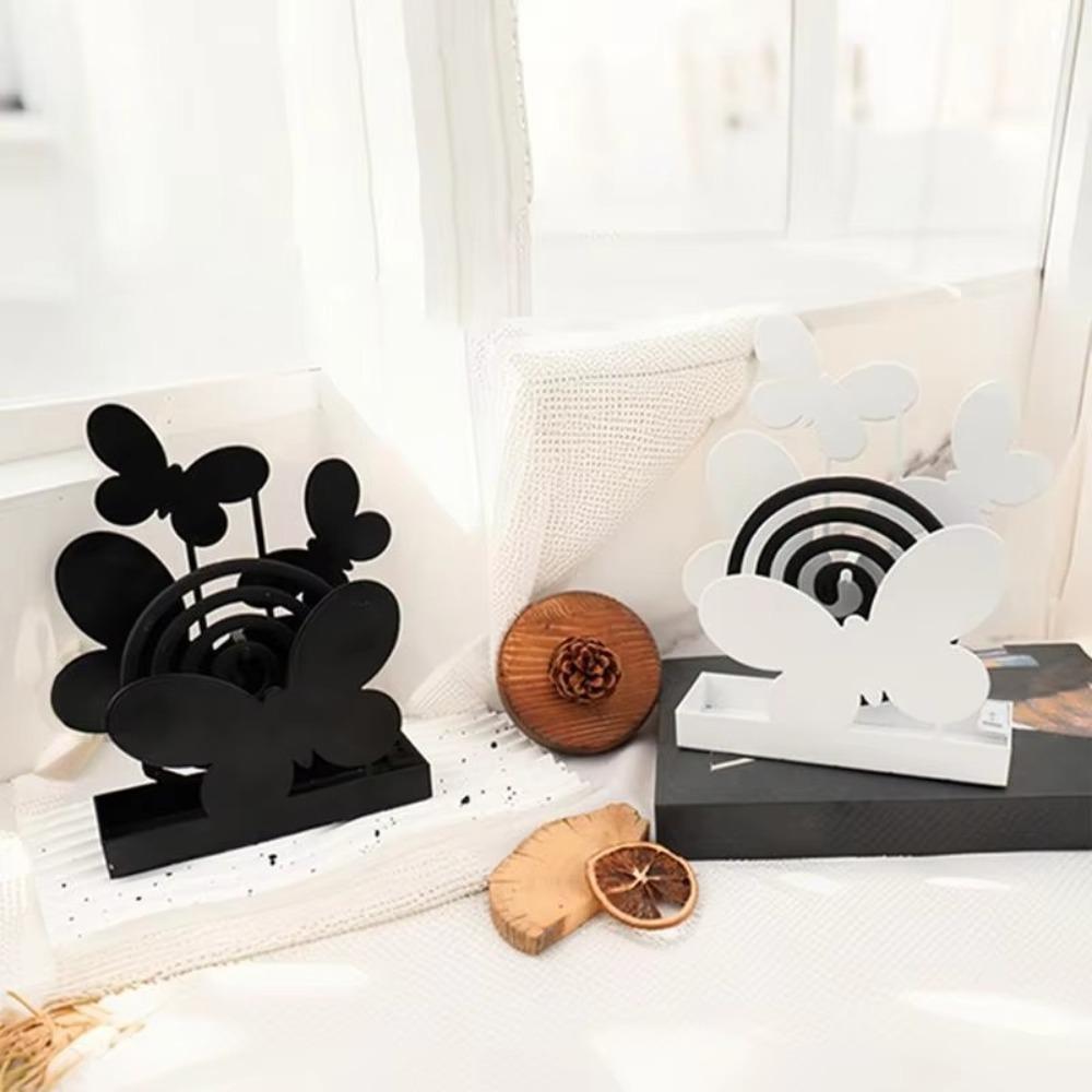 Stable Butterfly Mosquito Coil Holder with Tray Mosquito Coil Rack Plate  Home Decor