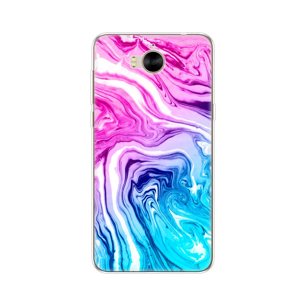 Чехол для телефона для huawei Y6 2017/Y5 2017, мягкая силиконовая задняя крышка из ТПУ, 360, полная защитная печать, прозрачный чехол
