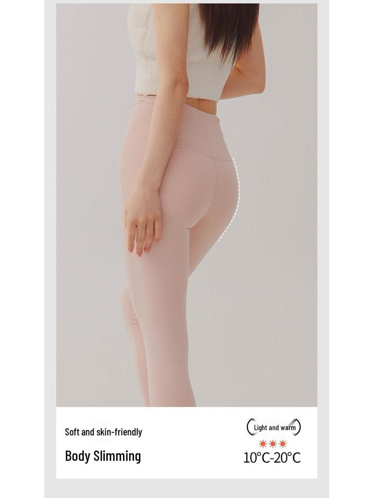 Женские хлопковые леггинсы с высокой талией, облегающие, теплые, для осени/зимы