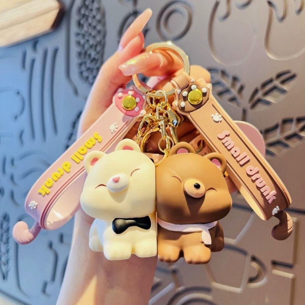 Backpack Pendant Cute Lovers Keyring Kawaii Cartoon Dog Key Ring  Husband Wife