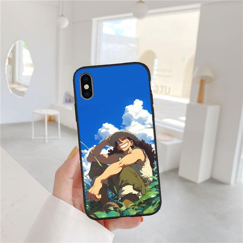 One Piece Soft Shell Phone Case for iPhone 16 15 14 13 12 Pro Max Plus Mini
