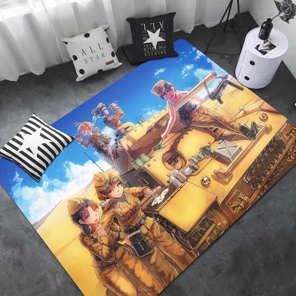 GIRLS Und PANZER Коврик для пола Детская Комната Спальня Украшение Балкон Противоскользящий Коврик для двери Гостиная Приветственный Ковер