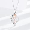 Серебряное ожерелье с цветовым разделением Love Rose, кулон, ювелирное ожерелье для женщин, вечный подарок на День святого Валентина