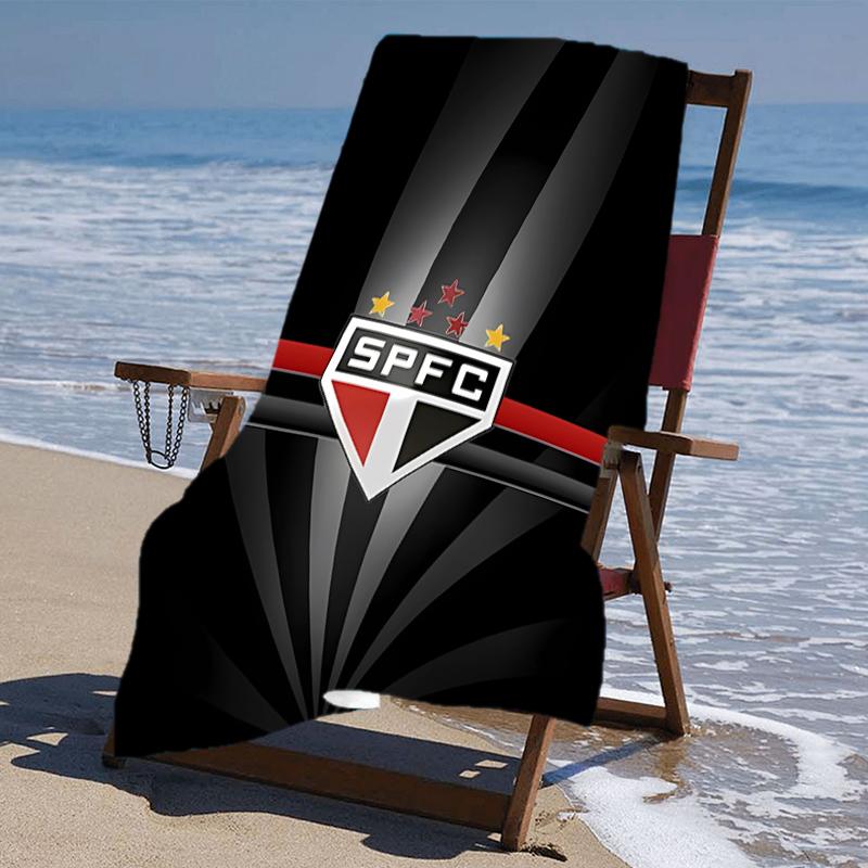 Beach Towel with São Paulo FC logo Pattern - soft,absorbent,machine washable Lightweight&Modern,swimming,Travel Essentials