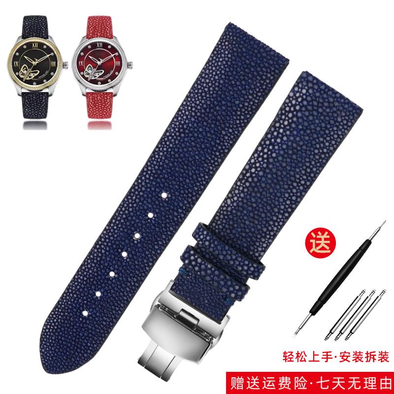Ремешок для часов из кожи рыбы-питона для Huawei TISSOT Omega Mido Tudor Мужской и женский Браслет-ремешок из кожи ската 20 мм 22 мм