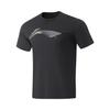 Футболка с логотипом и буквами серии Li Ning Fitness, удобная, универсальная, быстросохнущая, с коротким рукавом, мужская, черная, ATSU021-1