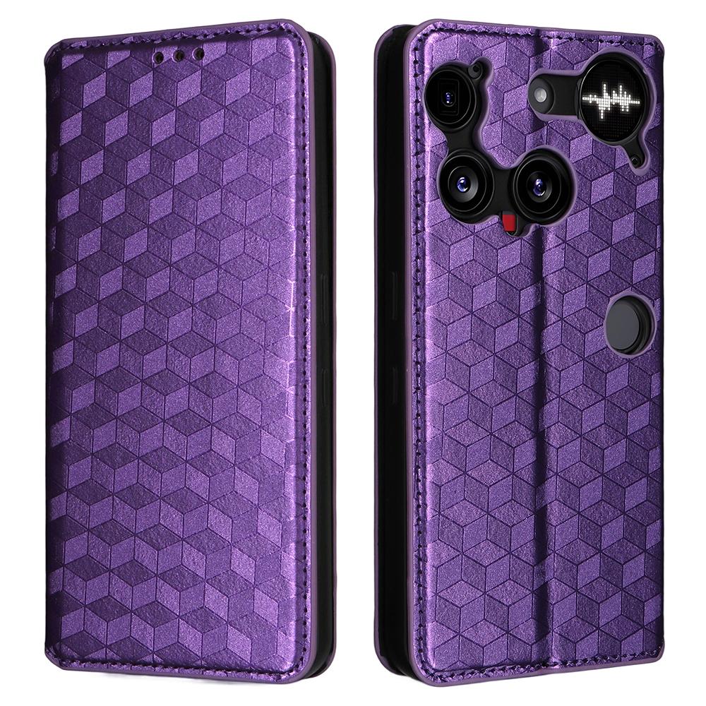 For Nothing Phone (3) 5G Case Wallet Rhombus Imprinted Leather Phone Cover