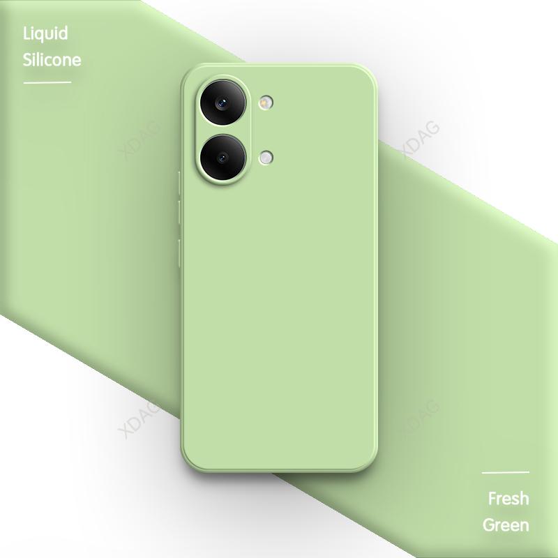 Квадратный чехол из жидкого силикона для телефона Xiaomi Poco X8 Pro Max 5G, простой, мягкий, базовый, с внутренней flocked-отделкой, задняя крышка-оболочка X8Pro