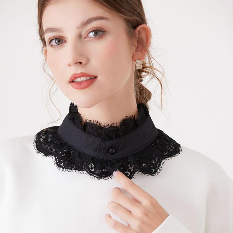 Tulle Ruffled Neck Mesh Collar Layered Ruff Collar Scarf For Costume Party Decor Adults Neckwear Cosplay Props