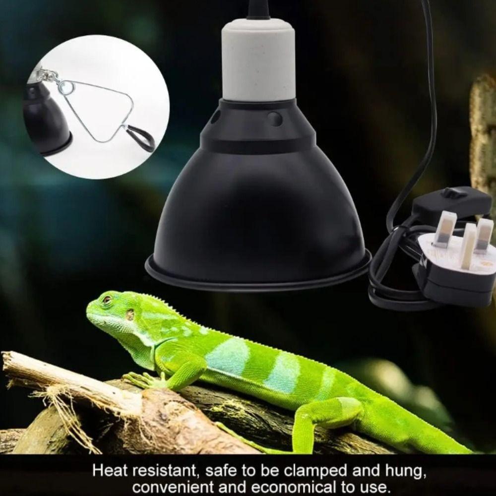 300W E27 Pet Light Bulb Bracket Black UVB Reptile Lamp Reptile Heating Lamp Spider Chick