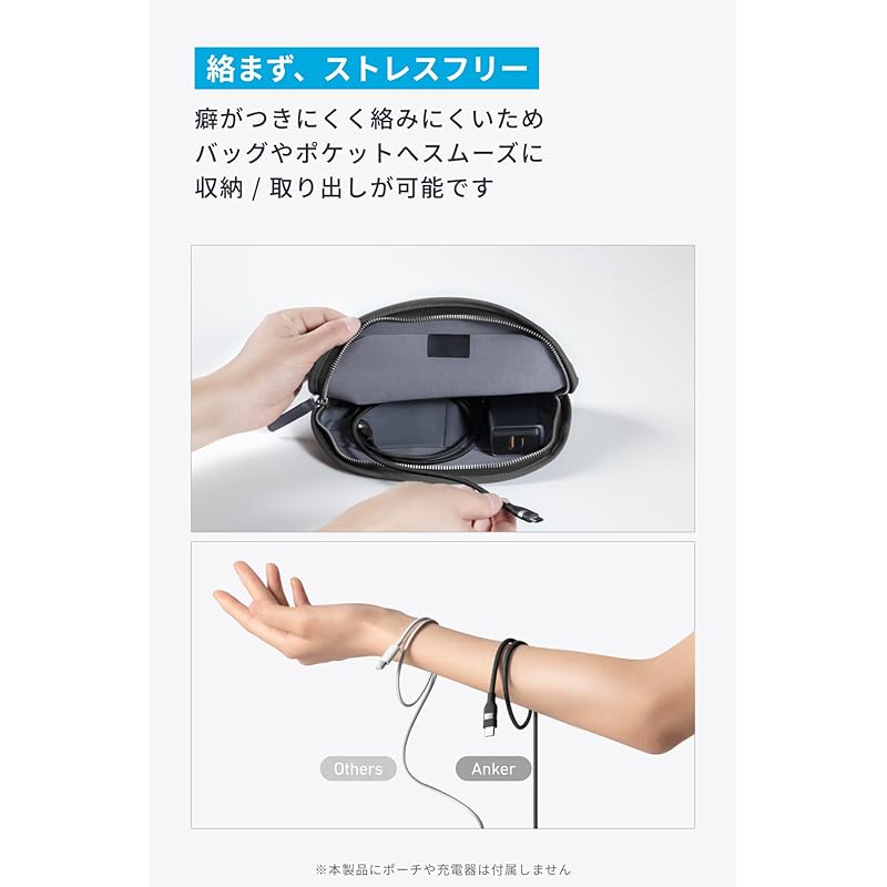 Anker USB-C и кабель (0,9 м, 240 Вт, сверхпрочный нейлон) USB PD совместимый MacBook Pro iPhone Galaxy iPad Pro/Air Различные поддержки черный