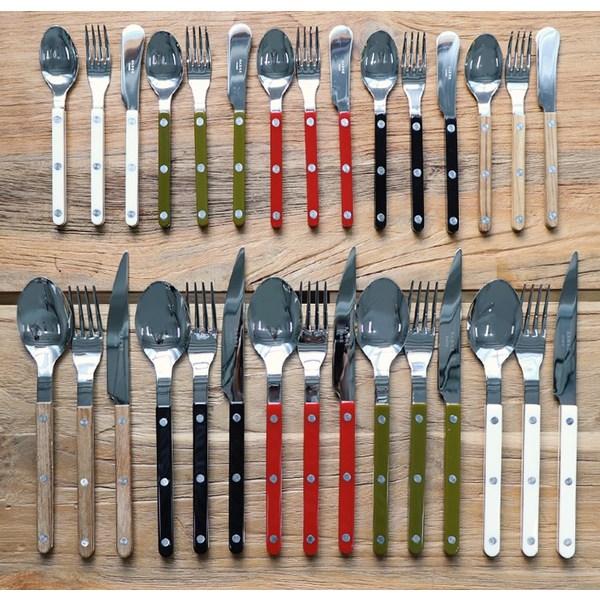 Saber Bistro Shiny Cake Fork 16cm, Ivory, 1 Piece, Korean Popular Tableware