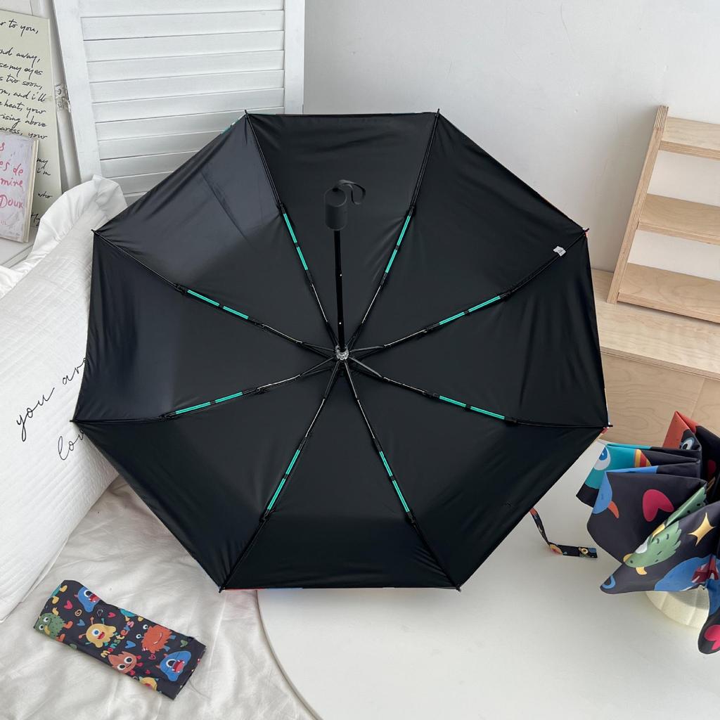 Cute Cartoon Kids' Auto Umbrella: Sun & Rain Protection with UV Shield