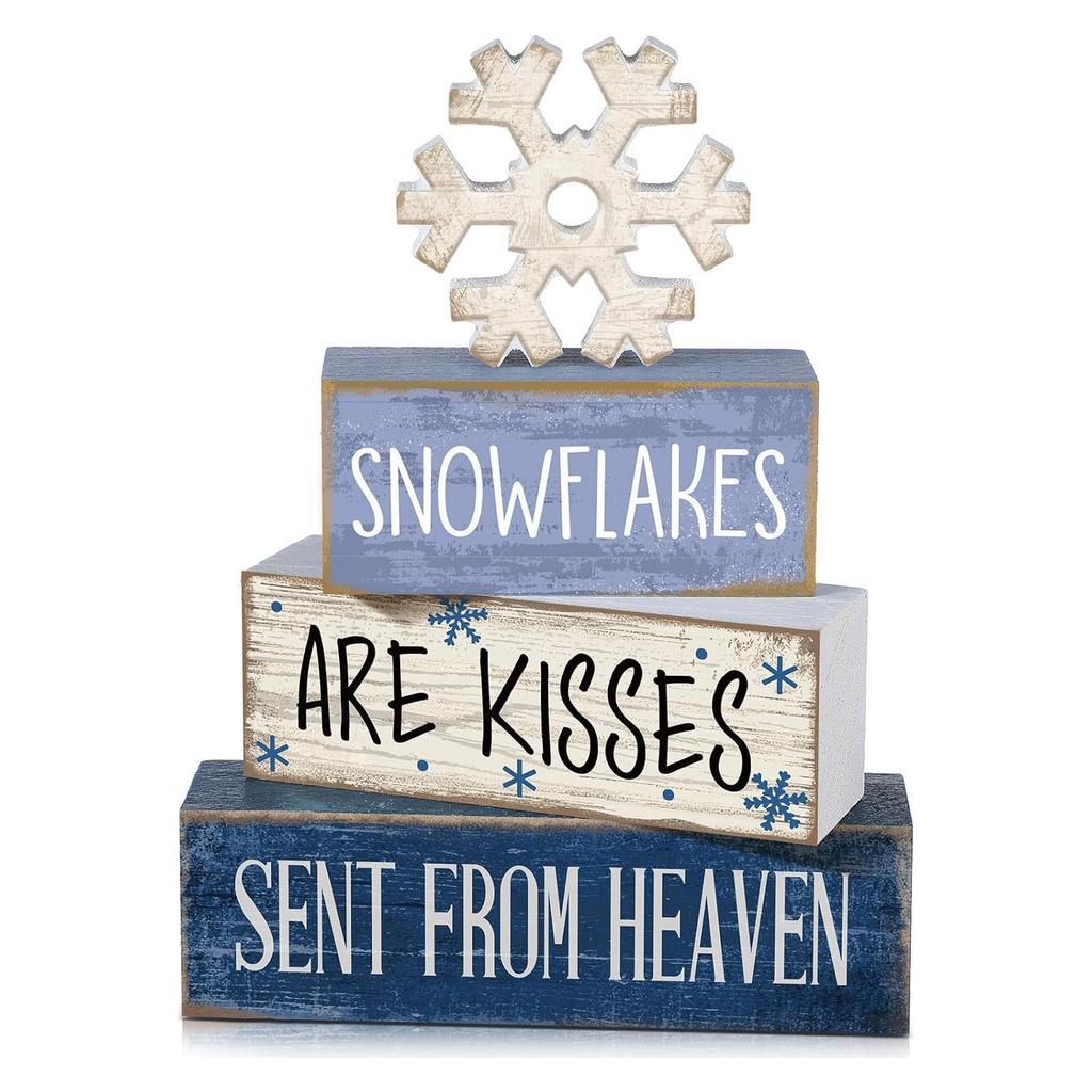 4Pcs Football Table Decorations Football Tiered Tray Decor Sport Game Centerpiece Sign Decorative Rugby Stack Block Gift for Fans Club Tailgate