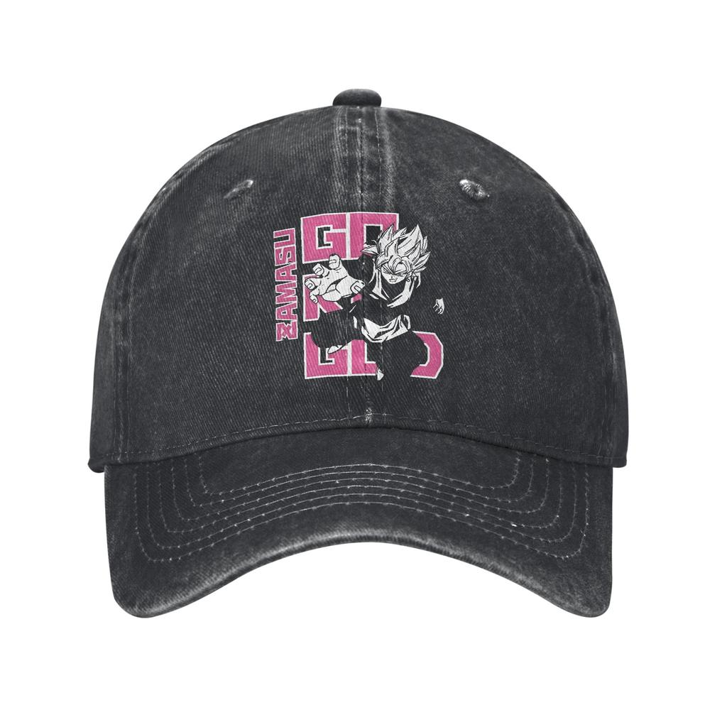 Dragon Ball Black Goku Baseball Caps Retro Distressed Denim  Headwear for Men Women Outdoor Summer Adjustable Fit Hats Cap