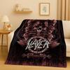 Новый фланелевый плед с изображением группы Slayer в стиле трэш-метал, ультрамягкий теплый плюшевый плед для дома, спальни, кровати, дивана, подарок