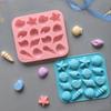 16 Conch,Starfish,Cavity Shell And Other Shaped Silicone Molds DIY Candy Pudding, Ice Grid Chocolate Cake Mold