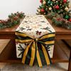 Snowflake Christmas Table Runner Bow Xmas Tablecloth Home Decor Christmas Table Flag  New Year
