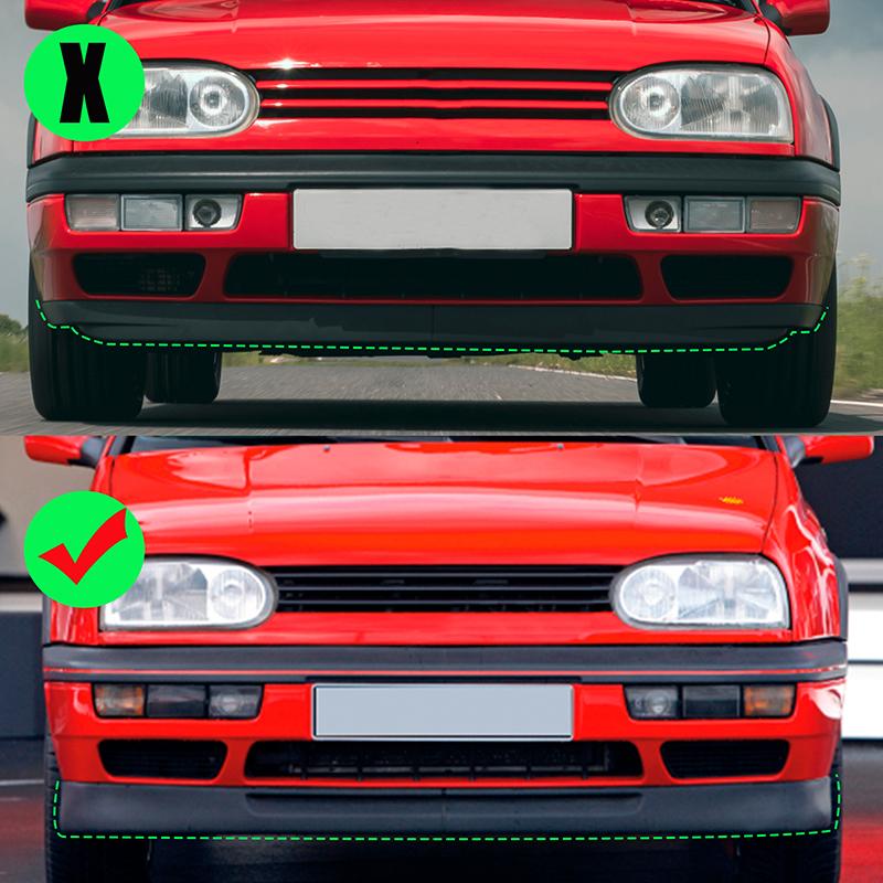 Рифмированный передний бампер, спойлер для губ, подбородка, спортивный сплиттер, подходит для VW Golf3 MK3 VR6 1993-1997, модификация автомобиля