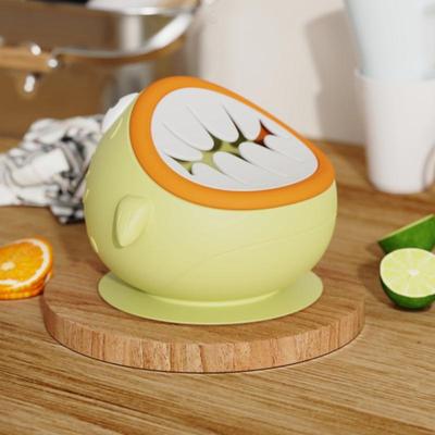 Детская присоска в форме акулы с рисунком из мультфильма, чаша для закусок, противоскользящая, для мамы и гороха, зеленая, розовая, желтая, YQ0102