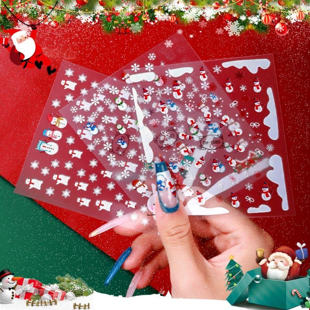 Claus Manicuring DIY Foils Nail Decals Nail Decoration Christmas Nail Sticker Nail Art Sticker