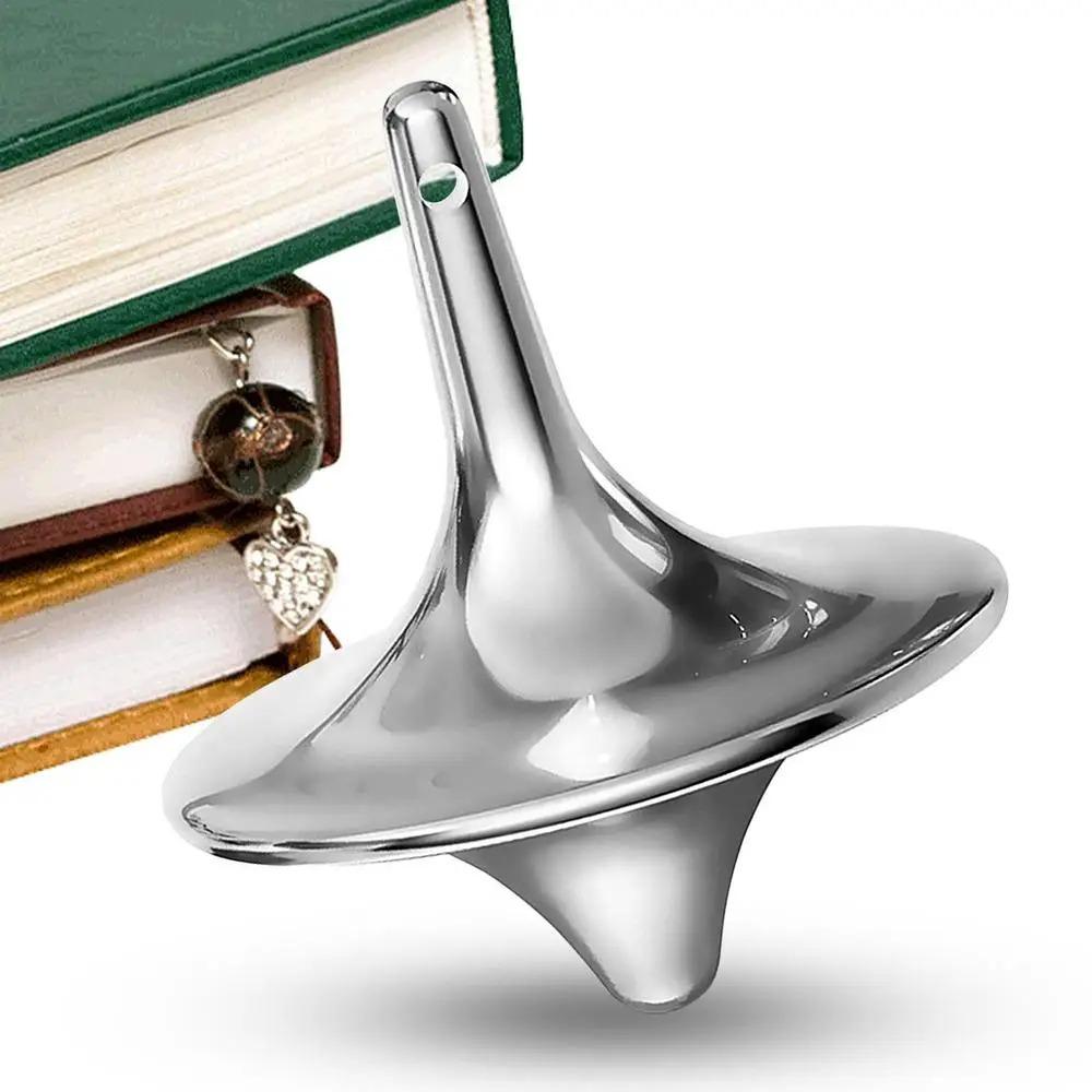 Movie Totem Metal Gyro Silvery Hand Spinning Top Fingertips Small Cyclone Gyroscope Anti Stress Fidget Toys For Adult Gifts