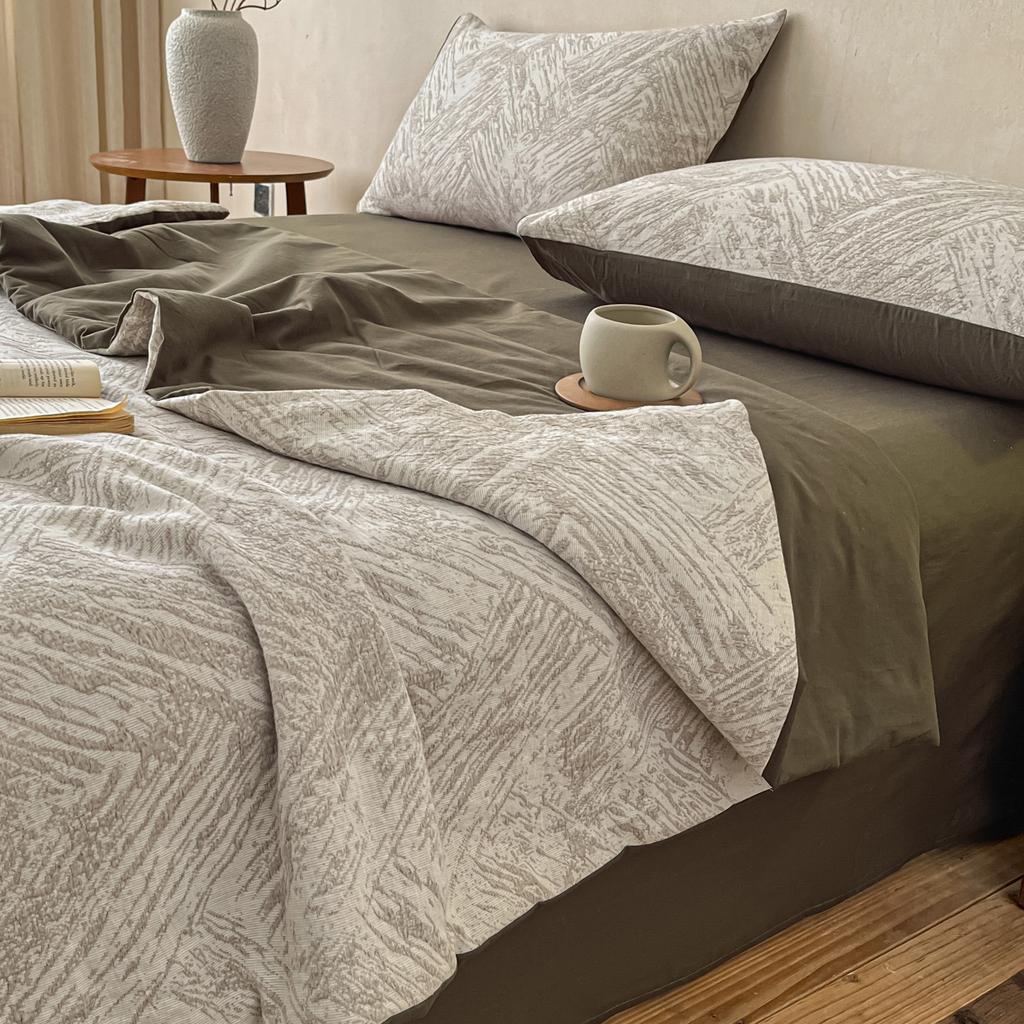 2026 new cotton A-class three-layer yarn washed cotton jacquard soybean summer quilt