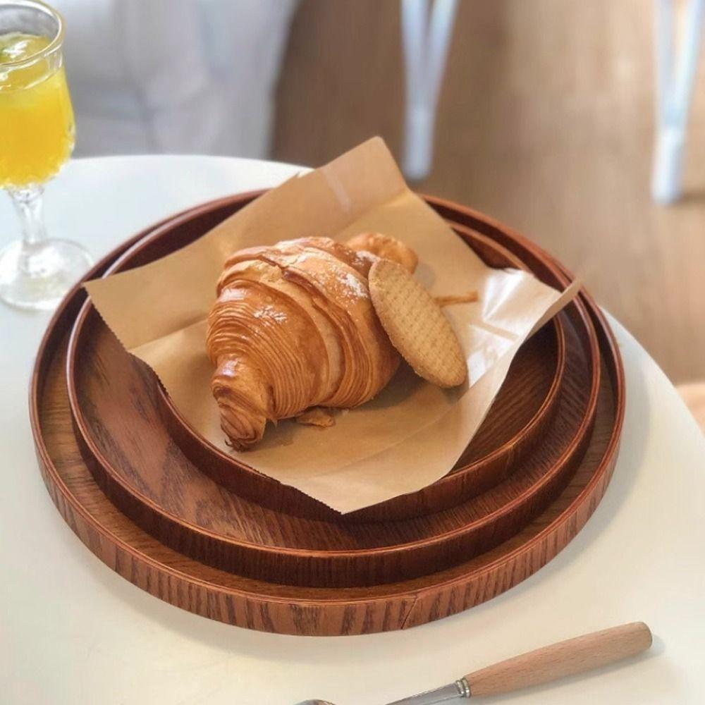 Simple Decorative Tray Natural Storage Tray Sundries Organizer Snack Plate  Desktop Display