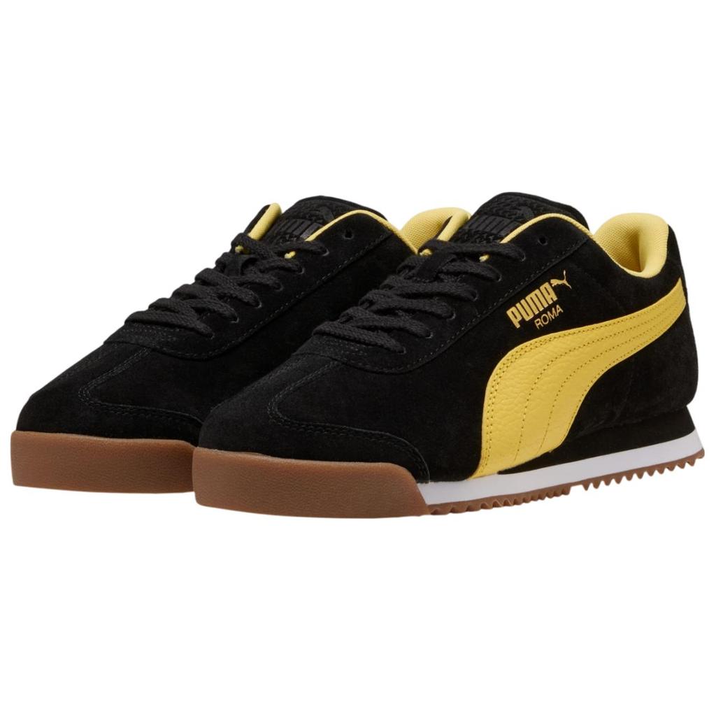 Puma Кеды Roma Низкие Повседневные Унисекс Черно-Желтые 398635-06