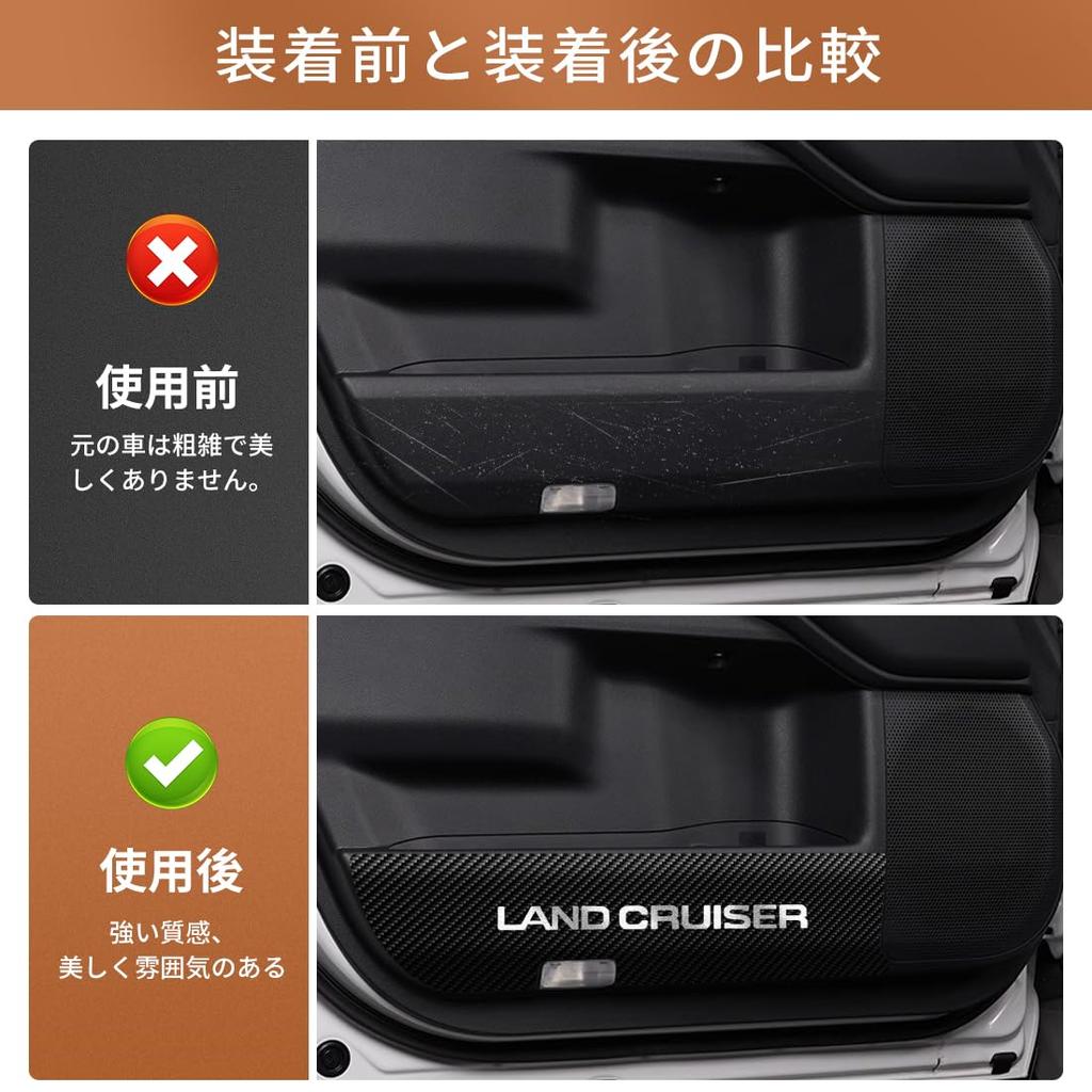 GOODGOODCAR Land Cruiser 250 Модель выпуска апрель 2024 Защита от ударов ногами по двери Эксклюзивная защита Угольный