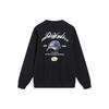Li Ning Wade Series Back Duckbill Cap Letter Print Round Neck Pullover Sweatshirt Men sweatshirt Black AWDT493-1