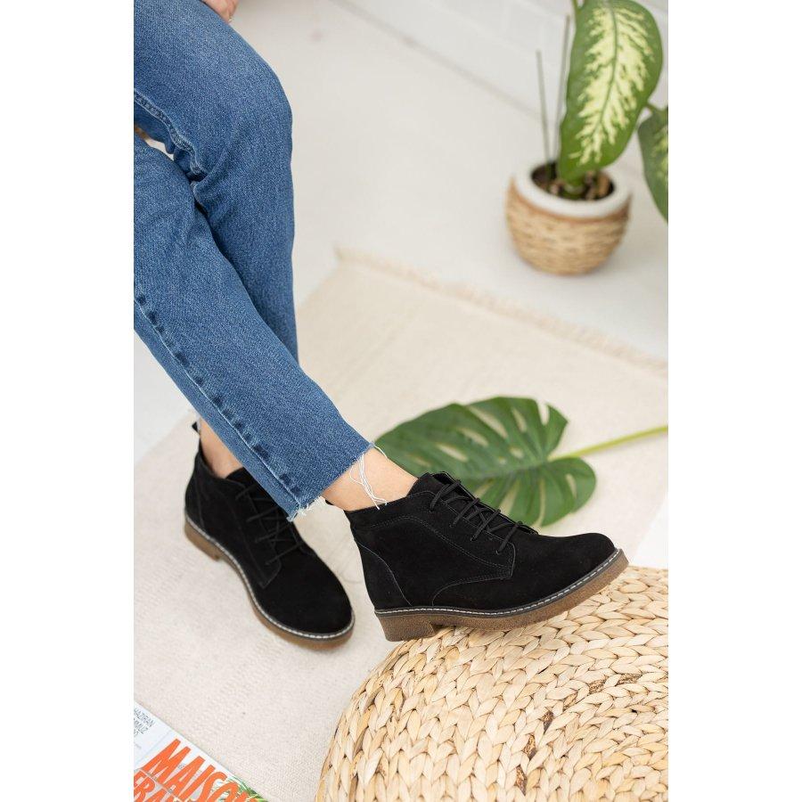 Женские повседневные полусапоги из натуральной замши