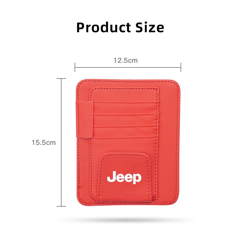 Car Sun Visor Organizer Storage Bag Sunglasses Case For Jeep Grand Cherokee Wrangler JK Gladiator Compass Renegade Patriot Liber