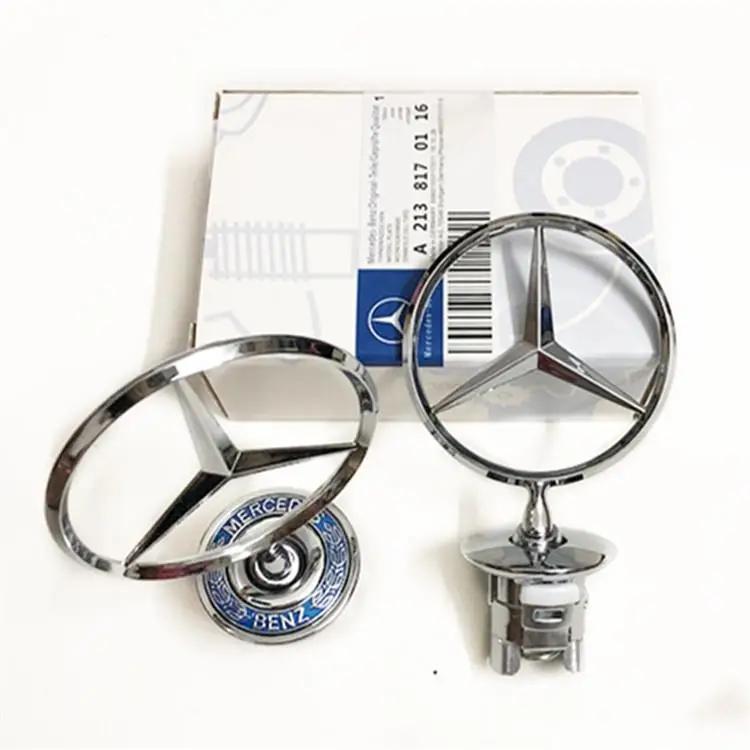 UCPFD1 2026 Hot Zinc Alloy Car Front Hood Emblem Bonnet Label Badge Decal Sticker For Mercedes Benz W204 W210 W220 W212 C180 C200 C E S