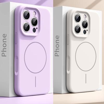 Магнитный Оригинальный Жидкий Силиконовый Чехол Для Телефона Для iPhone 15 14 16 Plus 12 13 16 17 Pro Max Funda Для Magsafe Защитный Мягкий Чехол