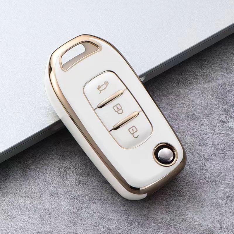 Для Renault Kwid 2023 Kadjar Captur Megane Sandero Stepway Logan Clio 5 2022 Arkana 2020 2021 ТПУ автомобильный откидной чехол для ключей чехол в виде ракушки