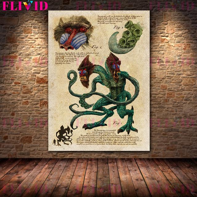 Волшебный мир, волшебное животное, настенная живопись на холсте, ведьма, магическое пробуждение, художественные принты Occmy, Graphorn, Dugbog