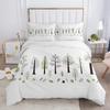 3 Pcs Single Side Printed Duvet Cover Set Queen King Size Animal Plant Flower Leaf Bedding Set Comfortable Soft Skin-Friendly