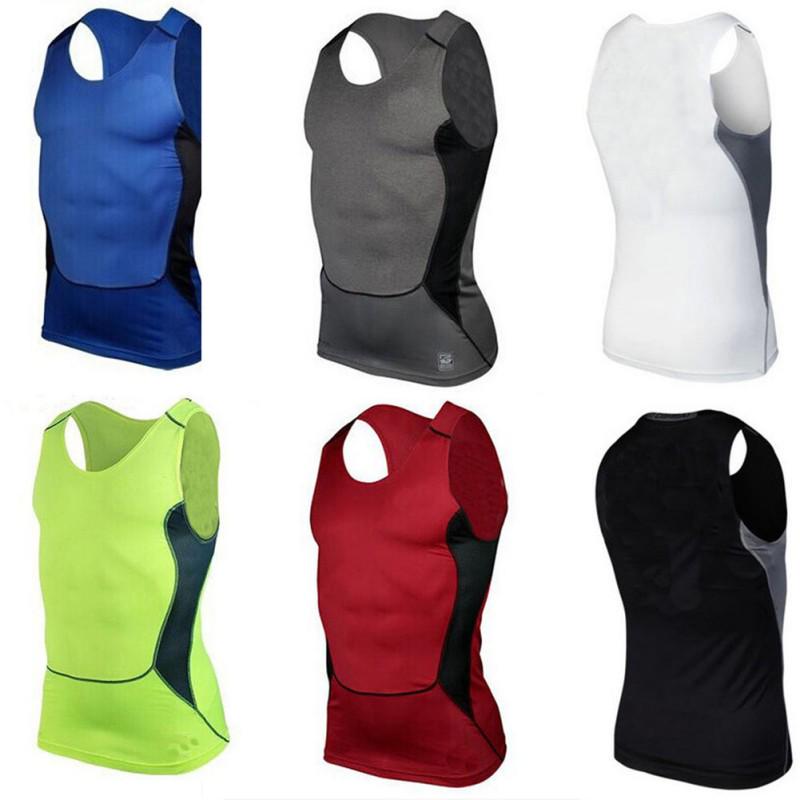 Мужской жилет для фитнеса, быстросохнущий, спортивный, тренировочный, обтягивающий, топ