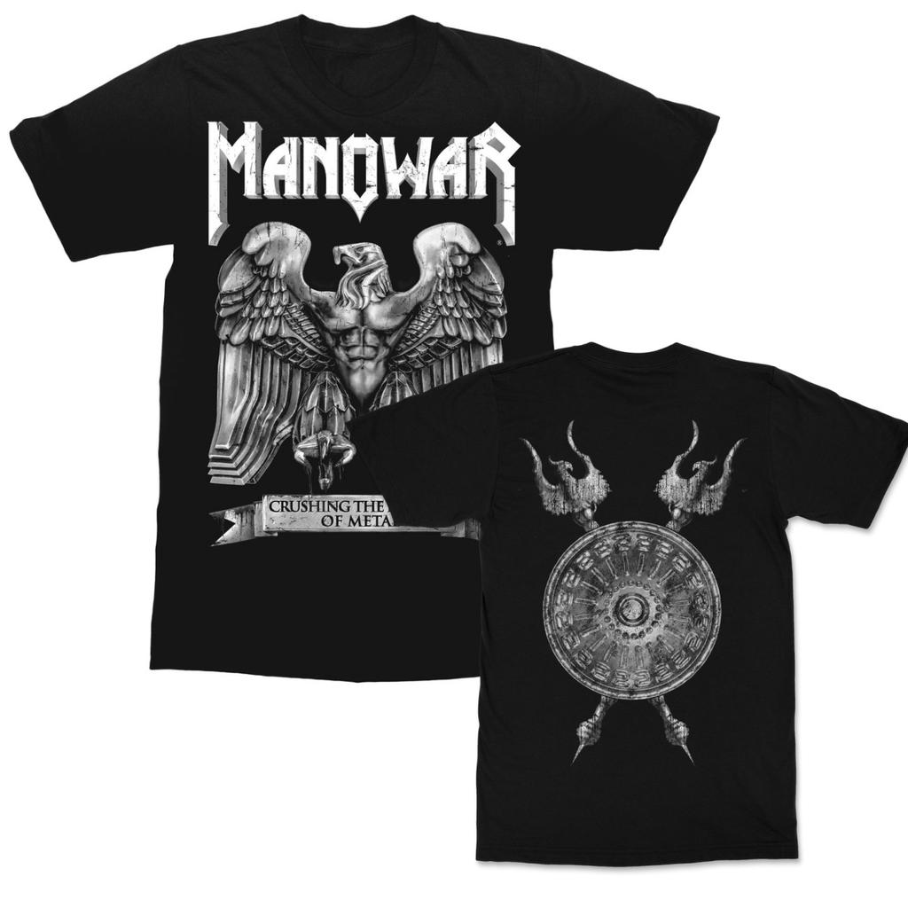 2026 Hot Sale Retro Manowar Graphic Cotton T-shirt Unisex Summer Short Sleeve Fashion Brand Tee Men Women Luxury Casual Vintage Tees Loose Top