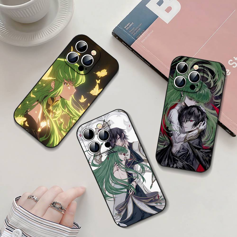 Аниме C-Codes G-Geass Черный Чехол Для Телефона Подходящий Для IPhone 17,16,15,11,13,14 Pro Max,Plus,X,Xr,Xs Max,13Mini