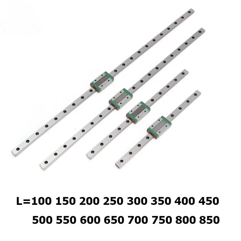 ZEXEF 9 мм линейная направляющая MGN9 L= 100 200 300 350 400 450 500 600 мм линейный рельсовый путь MGN9C или MGN9H линейный блок SS 3D принтер с ЧПУ