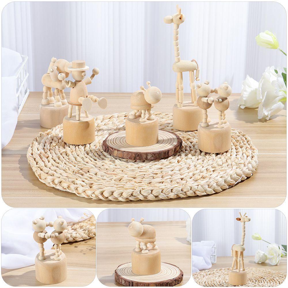 Book Shelf Gifts Mini Desktop Decor Wooden Animal Ornaments Wood DIY Craft Educational Toys