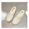 Осенне-зимние новые женские туфли Bean Shoes из плюша и хлопка с толстой подошвой