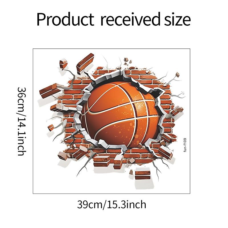 Баскетбол Наклейка на стену Спорт Спальня для мальчиков Искусство Наклейка на стену Детская комната Декор для детской