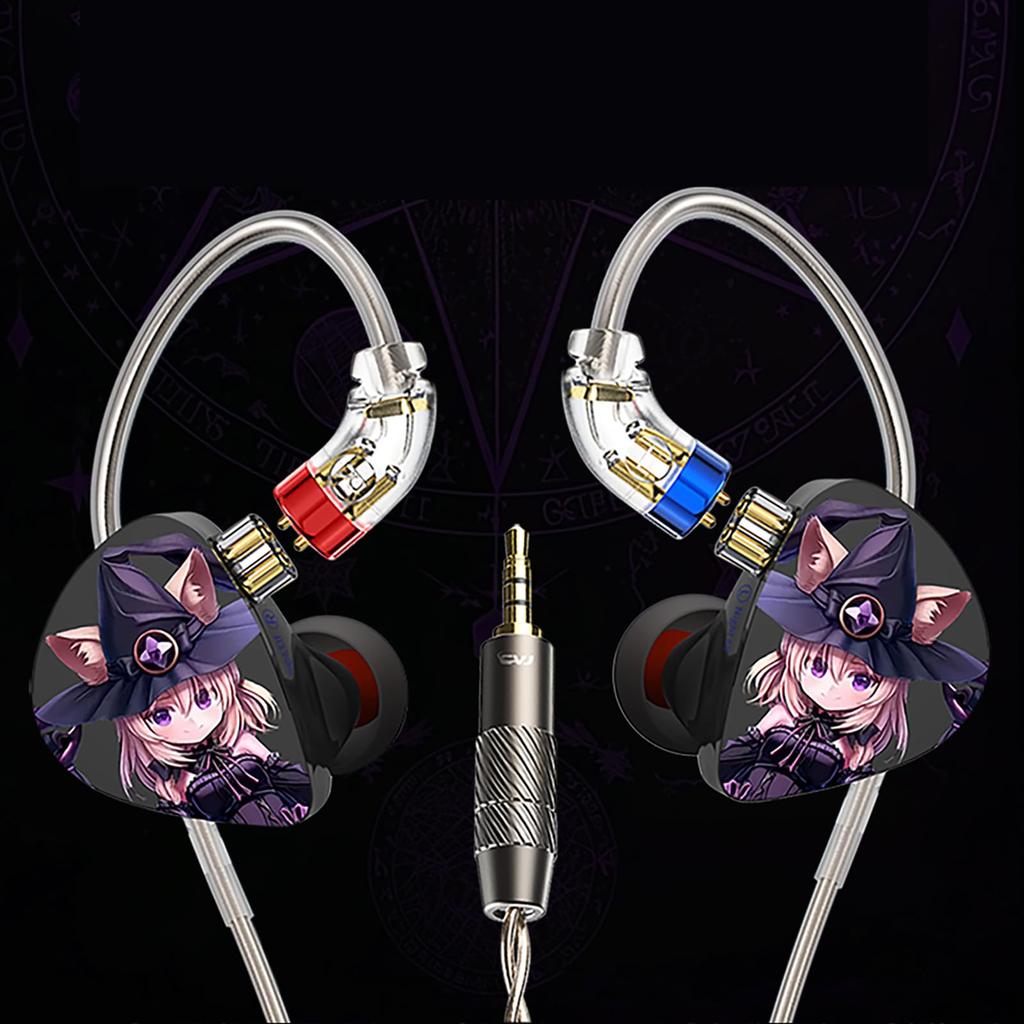 Linsoul CVJ Night Elf Гибридные динамические наушники с двойным динамическим драйвером 8 мм Недавно разработанный динамический драйвер с алмазной диафрагмой DLC Эргономичный дизайн