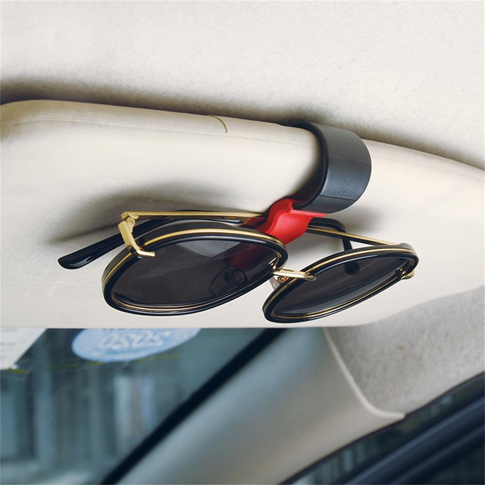 2PCS Car Fixing Clip Multifunctional Universal Tpr Material Mini Car Accessories Sun Visor Card Bill Storage Clip Practical