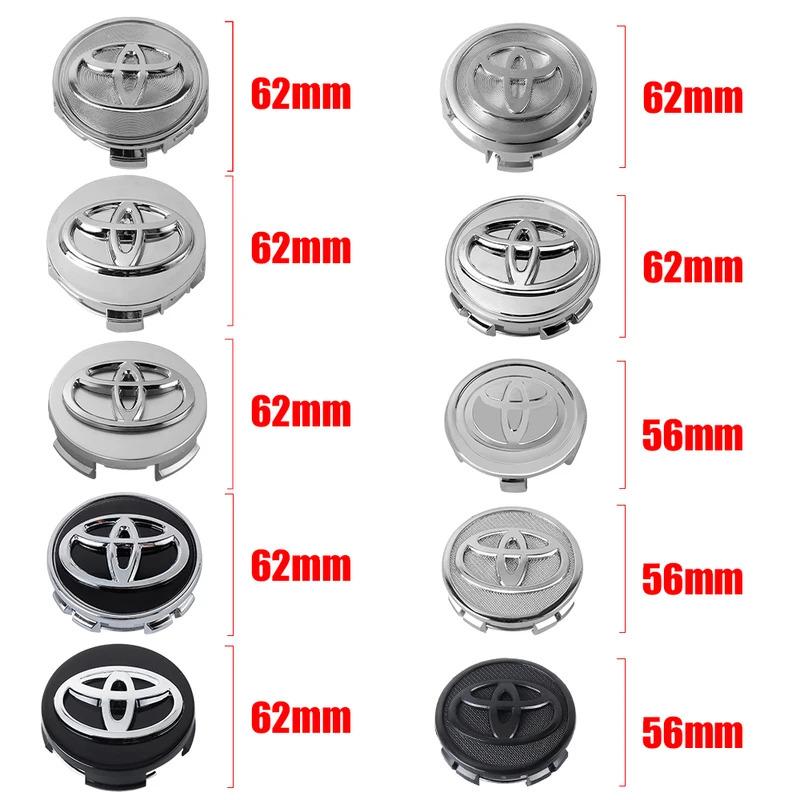 4Pcs 56/62mm Car Wheel Center Hub Cap For Toyota Yaris Prius Rav4 Land Cruiser Highlander TRD Corolla C-HR Aygo Auto Accessories