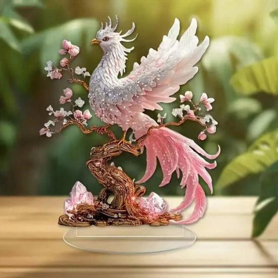 Акриловая настольная табличка 2D плоская Фея/Дерево/Сцена Рождества/Ворона Настольное украшение на Рождество Пасху для дома офиса полки столешницы